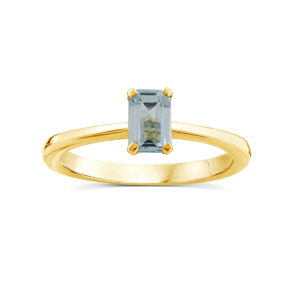 Aquamarine hot sale emerald ring