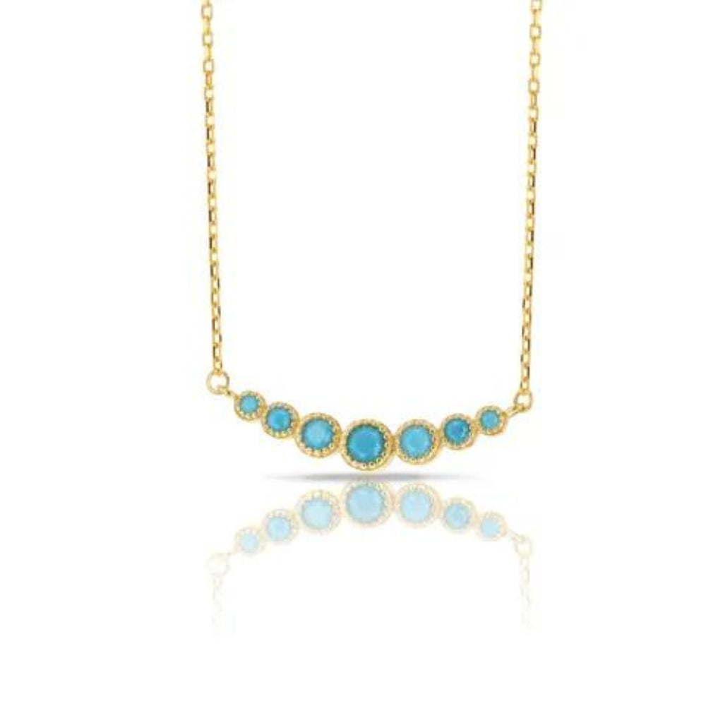 Gold turquoise outlet necklace