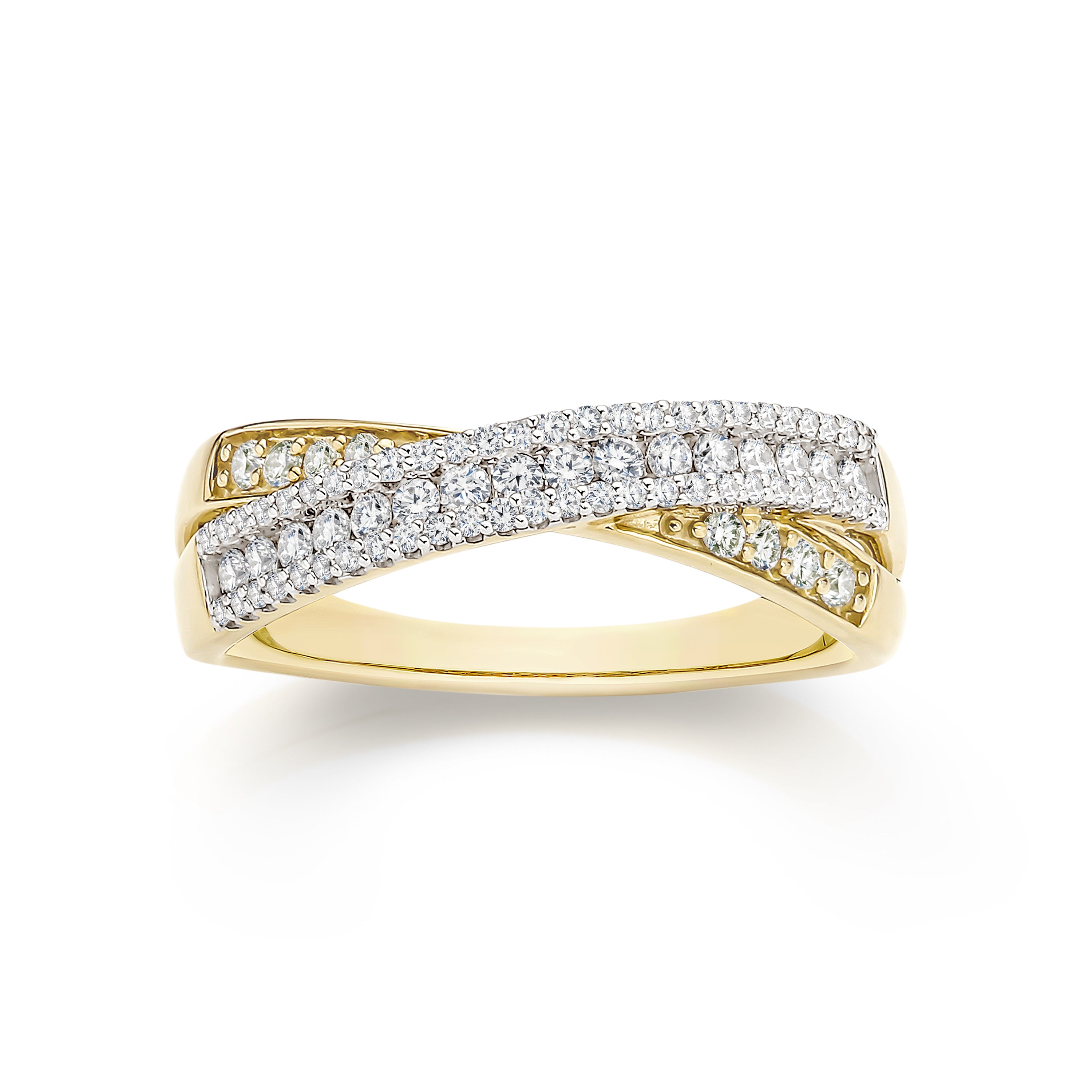 Crossover 0.50ct Gold Ring