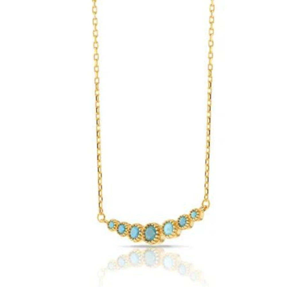 9ct Gold Turquoise Necklace